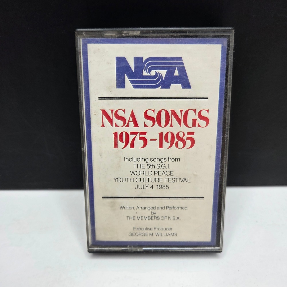 NSA Songs 1975-1985 Cassette Tape SGI World Peace Youth Festival Vintage Rare